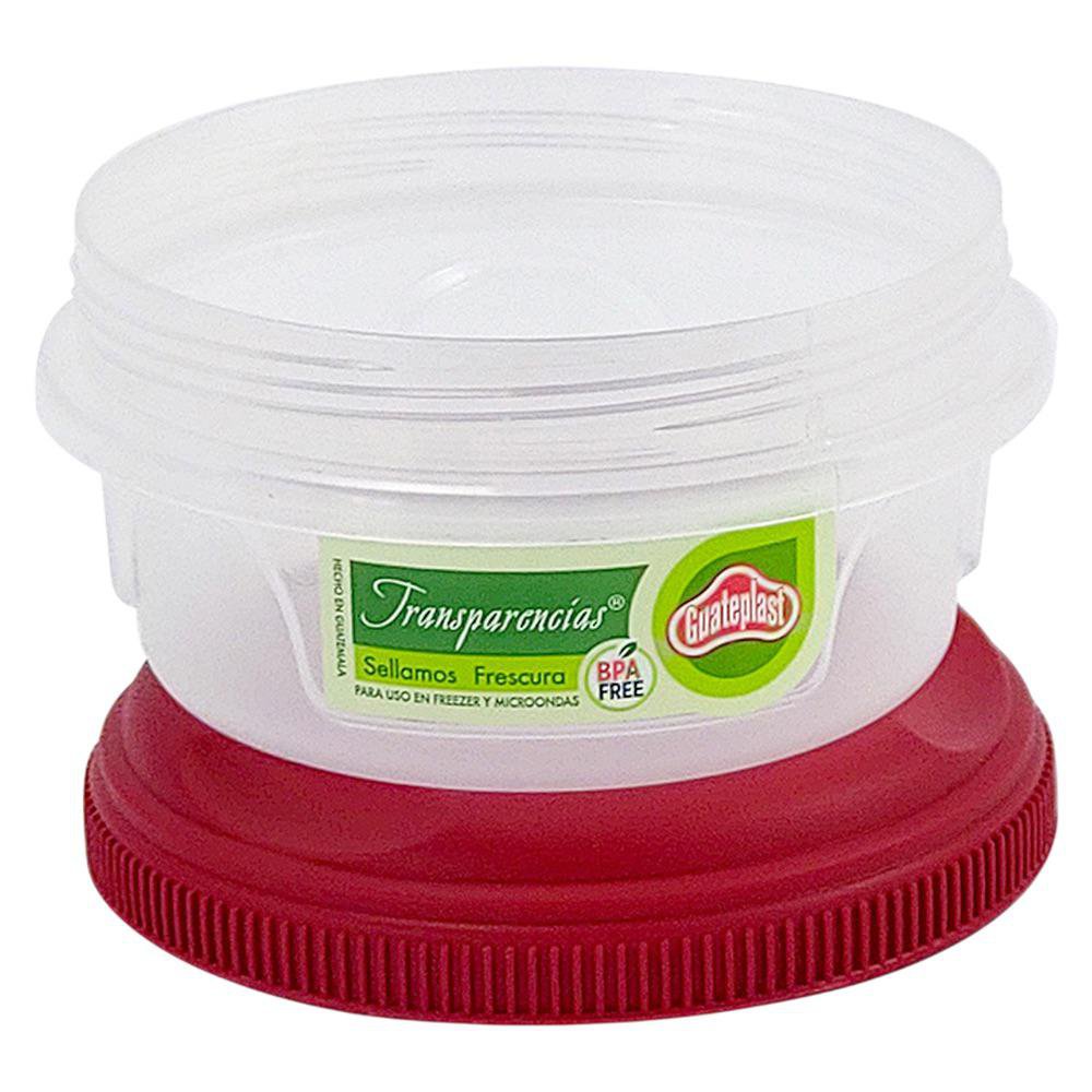 Cilindro Domo con Rosca1.5 Tazas Rojo Contenedor Cilindrico Domo de 1.5 Tazas con Rosca Color Rojo