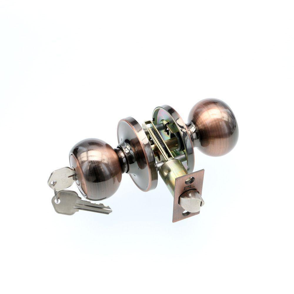 Chapa De Dormitorio Tipo Pomo Copa - Premium Lock Varios Colores Bronce Antiguo