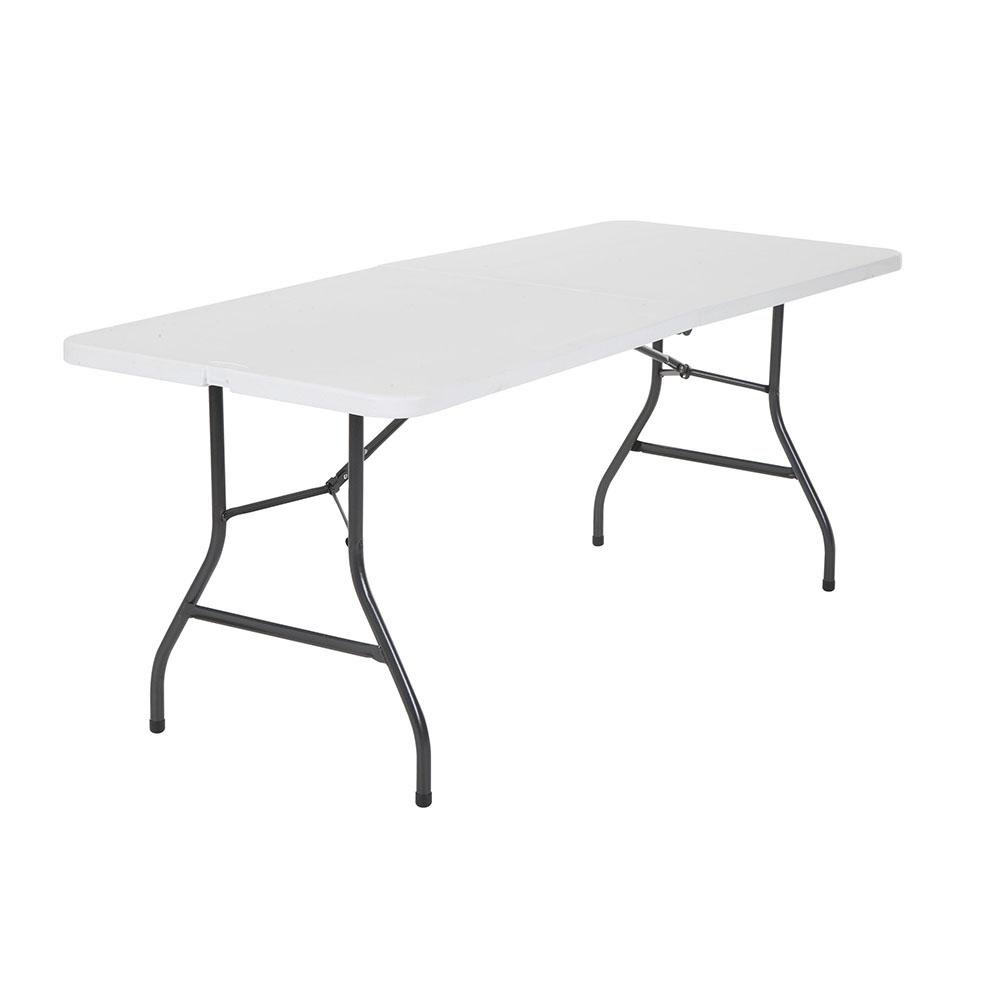Mesa Plegable de Plástico Kompakt 182 x 75 x 74 cm Color Blanco