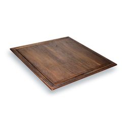 Plato Base Cuadrado Roble Oscuro