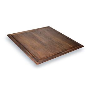 Plato Base Cuadrado Roble Oscuro