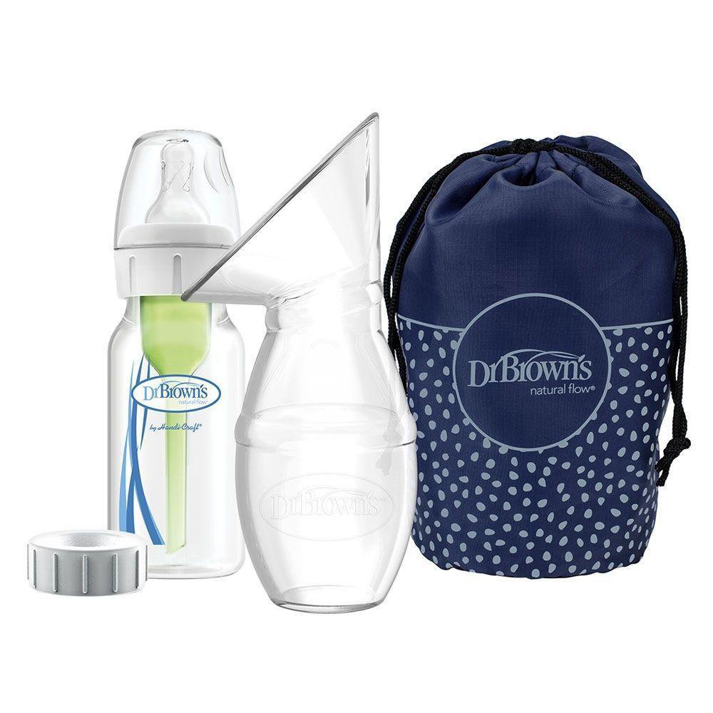 Extractor de Leche Manual One Piece con Pacha Options+ Anticólicos de 4 Oz Extractor Manual de Leche One Piece con Pacha Anticólico de 120 mL Transparente