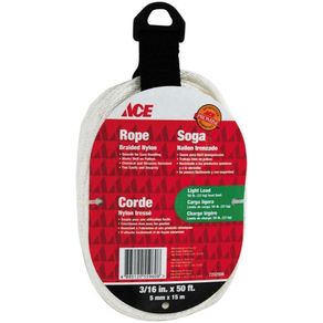 Lazo Nylon 3/16X50 Trenzado Blanco Ace