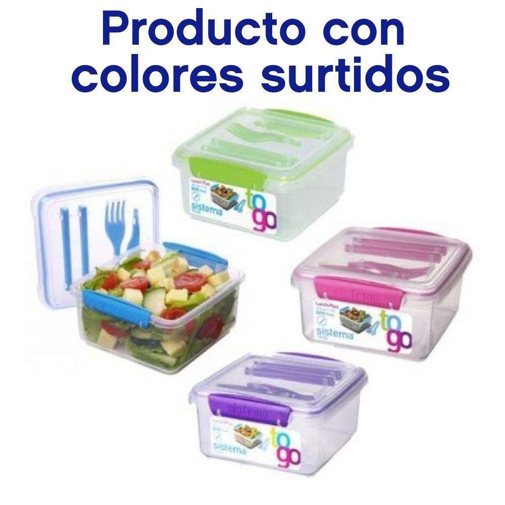 Set de Lonchera Contenedor y Cubiertos Color Surtido