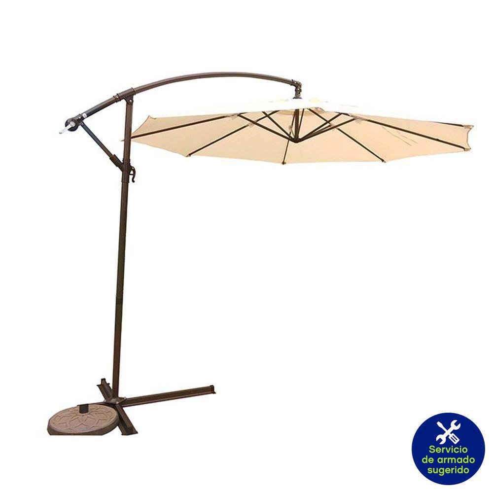 Sombrilla Tipo Banana para Exterior - Varios Colores Beige