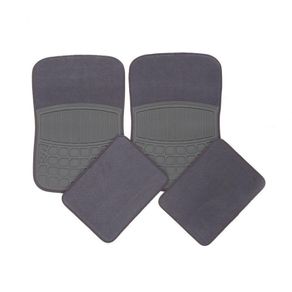 Alfombra Para Auto De Felpa Y Hule - Fmq Varios Colores