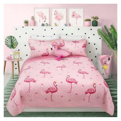 Set Edredón 2Pzs Twin Flamingo - Juvenile Products Corp.