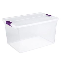 Caja Con Agarradores Ciruela 62 L - Sterilite