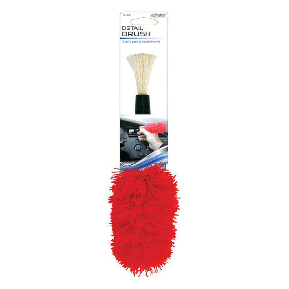 Cepillo Detallador Automotriz Interior de Microfibra y Cerdas Naturales
