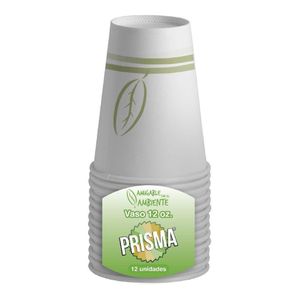 Set 12 Vasos Desechables De Papel 12 Oz - Prisma