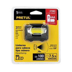 Linterna LED de Cabeza a Baterías 12 a 65 Lm