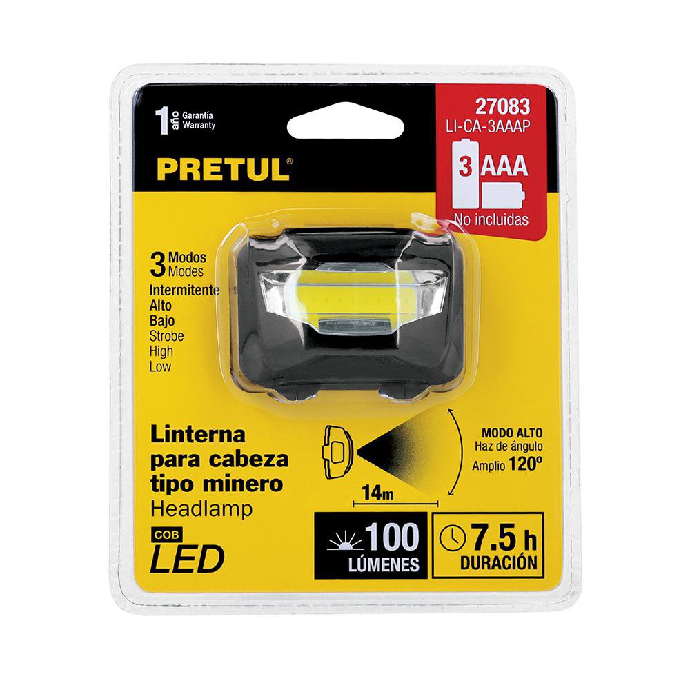 Linterna para Cabeza a Baterías LED de 100 Lm