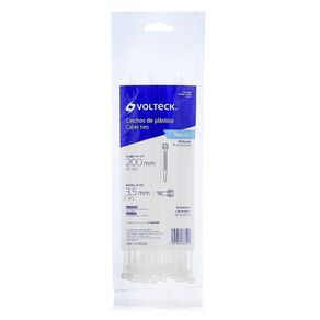 Cincho Estándar De 8 Plg Y 40 Lb Blanco 50 Pzas - Volteck