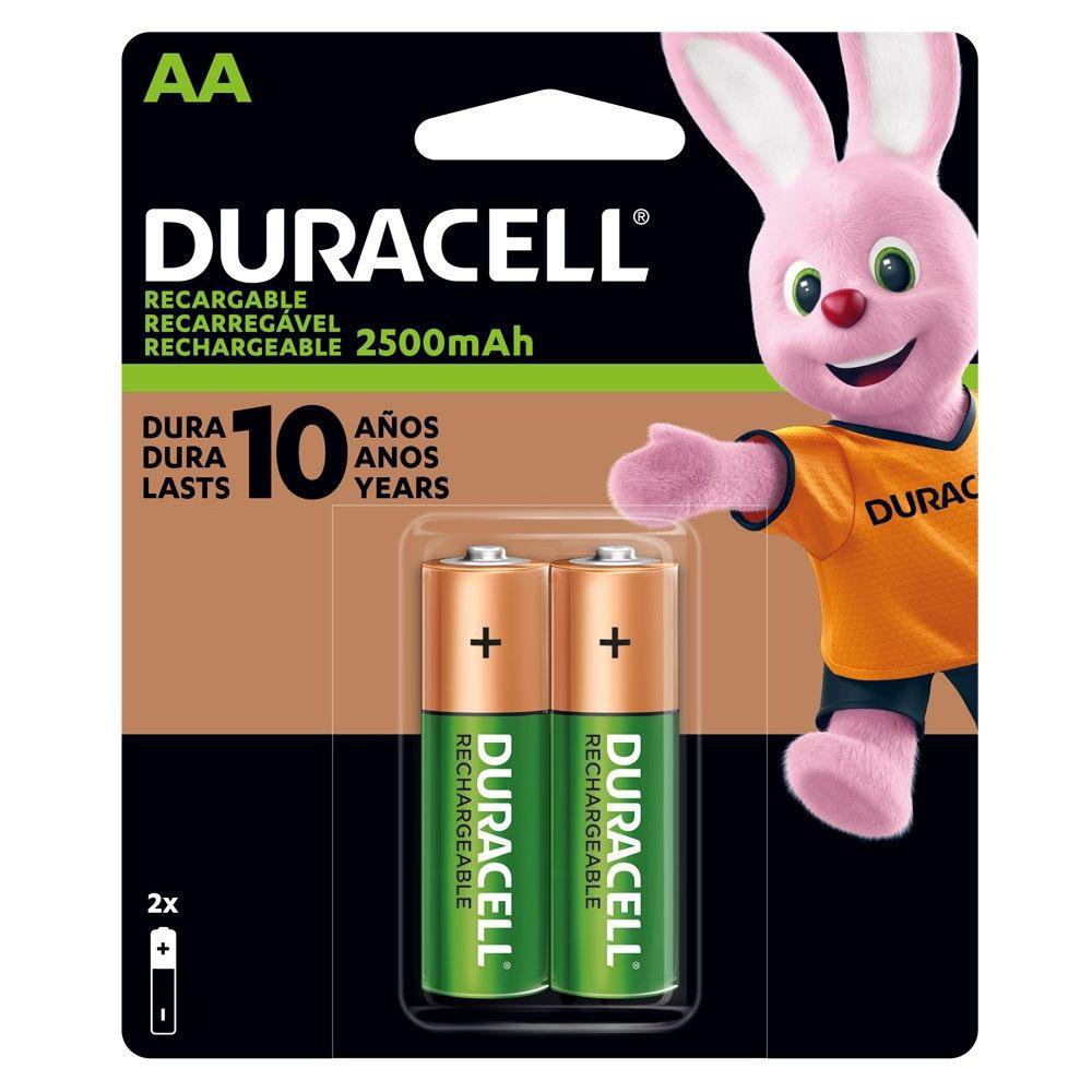 Baterías Recargables AA 2500 mAh 2 Pzas