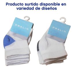 Set De 3 Pares De Calcetines Cortos De Bebé Talla Recién Nacido Diseños Surtidos - Pralin
