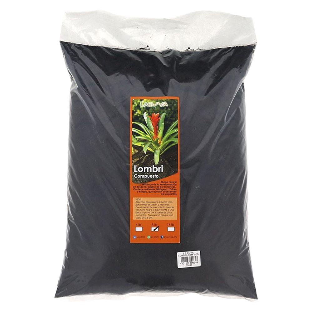 Lombricompuesto Orgánico para Jardín 8 Libras
