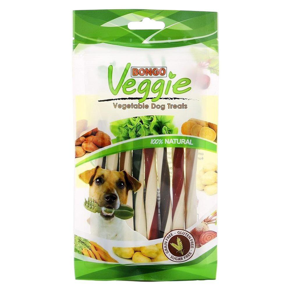 Snack para Perro Vegetal Veggie Twist Sticks Natural, 8 Unidades