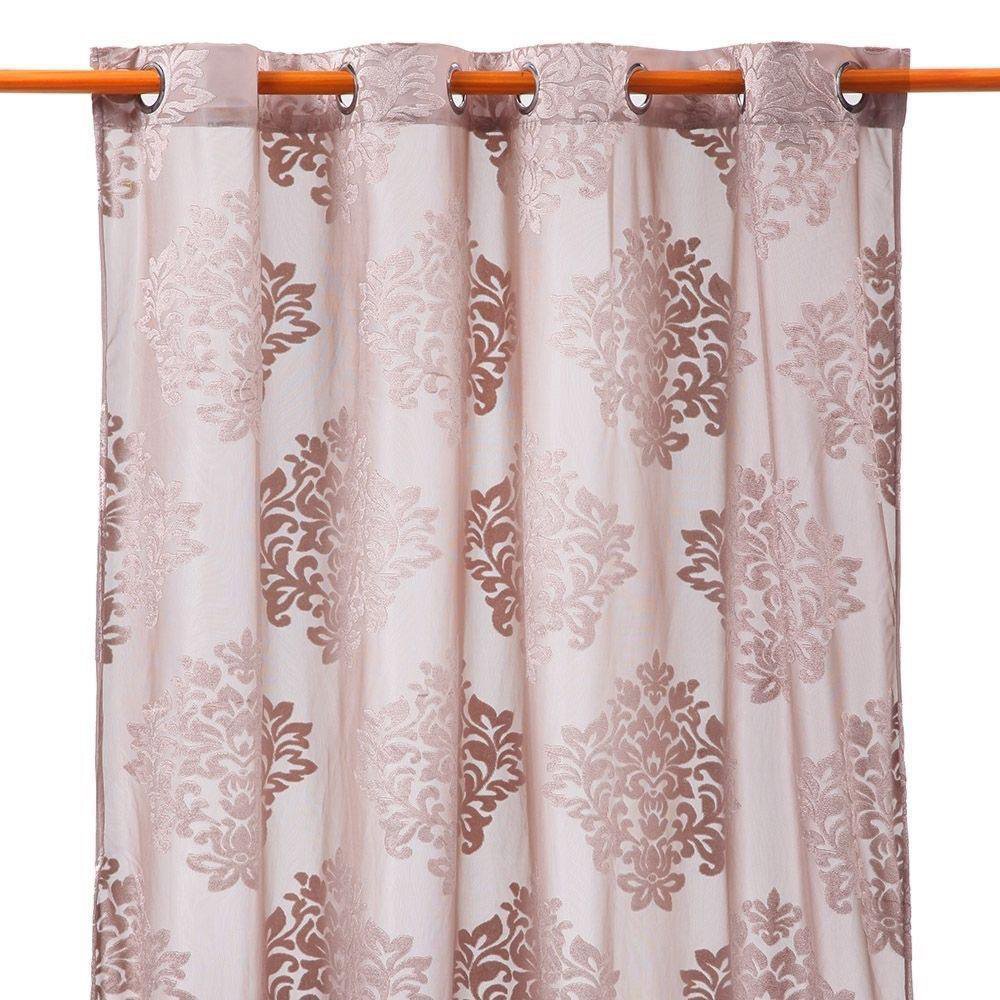 Cortina Estampada de Poliéster con Ojales de 140 x 210 cm - Varios Colores Café