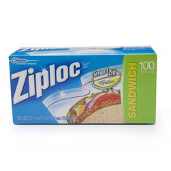 100 Bolsas Tipo Ziploc Para Sandwich - Ziploc