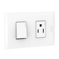 Interruptor + Toma 3 Vías Blanco - Bticino