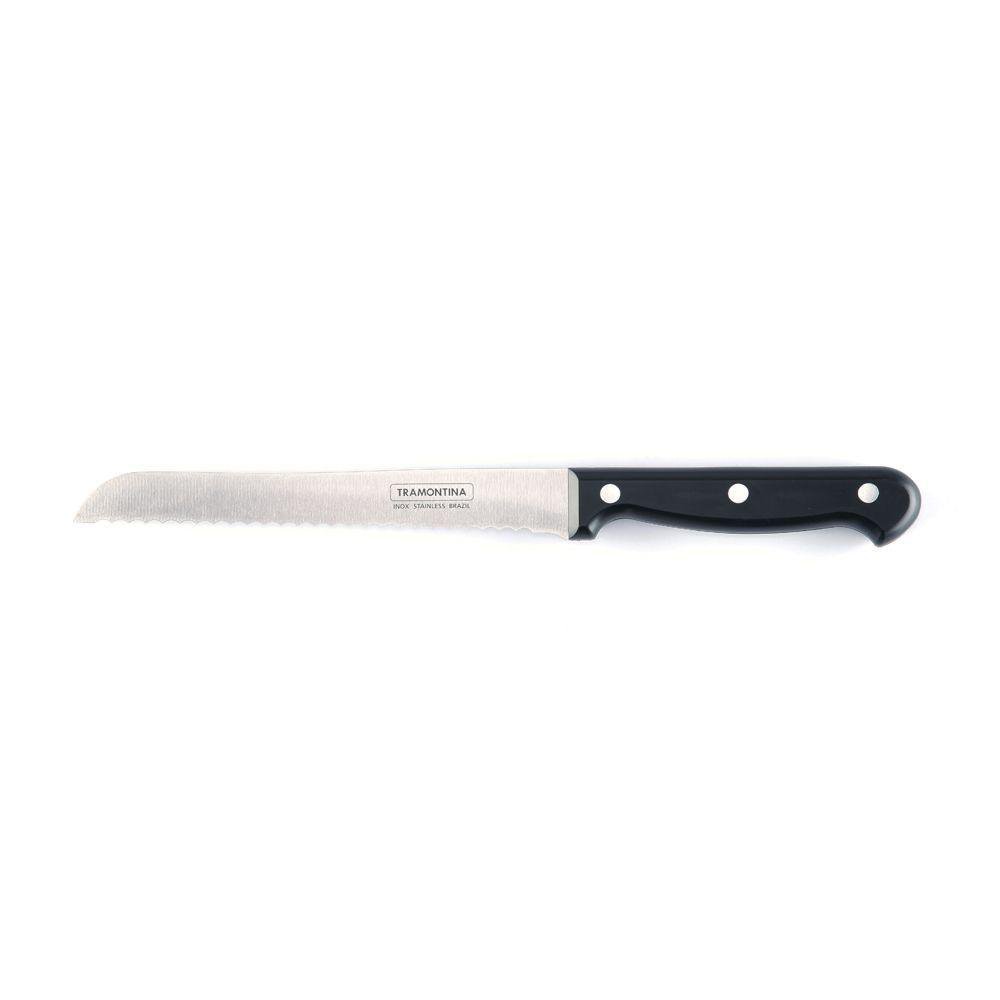 Cuchillo de 7 plg de Acero Inoxidable para Pan Color Negro