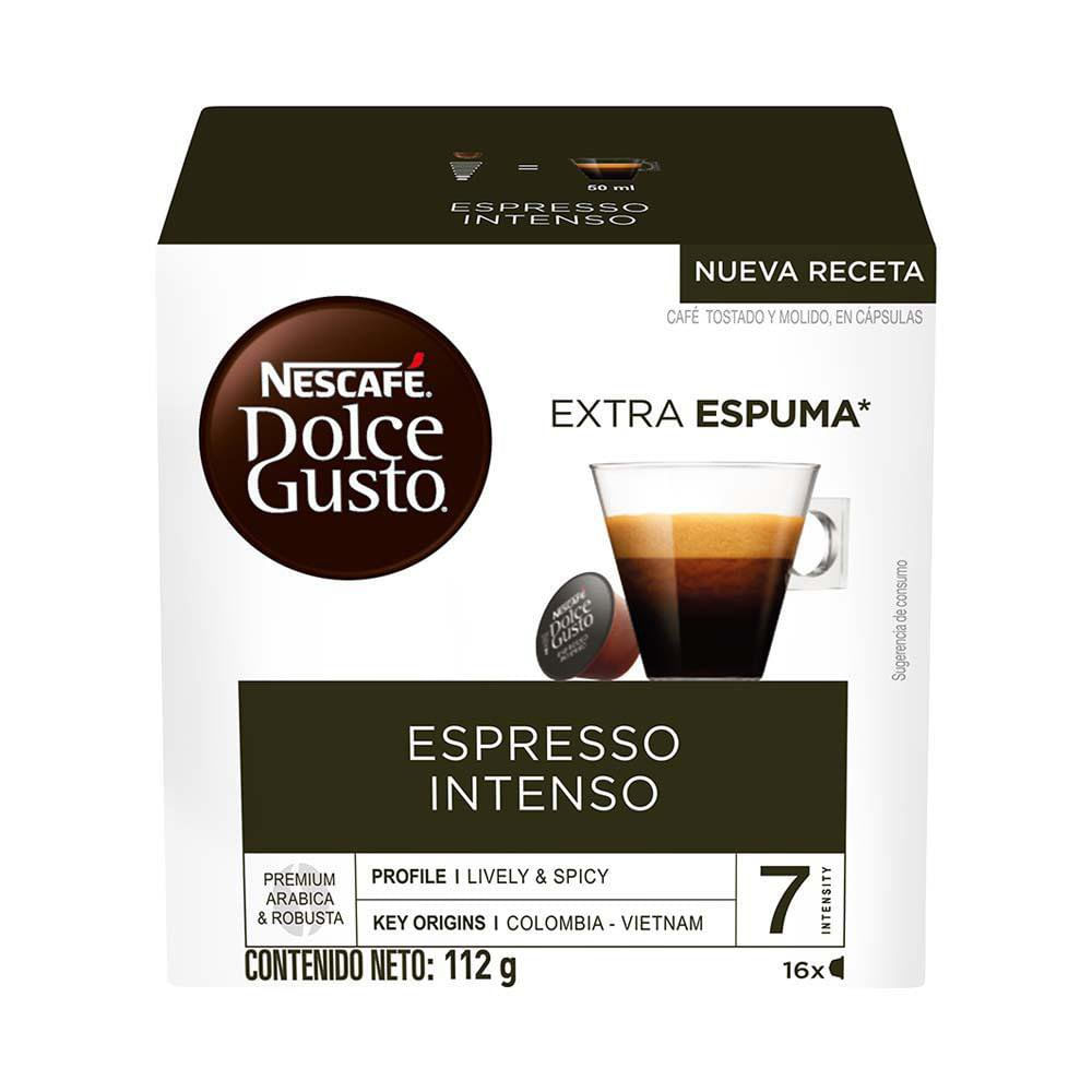 Cápsulas de Café Dolce Gusto Nescafé Sabor Espresso Intenso 16 Piezas