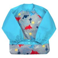Babero Snap & Go Ls Aqua Dinosaurs 12-2 - Green Sprouts