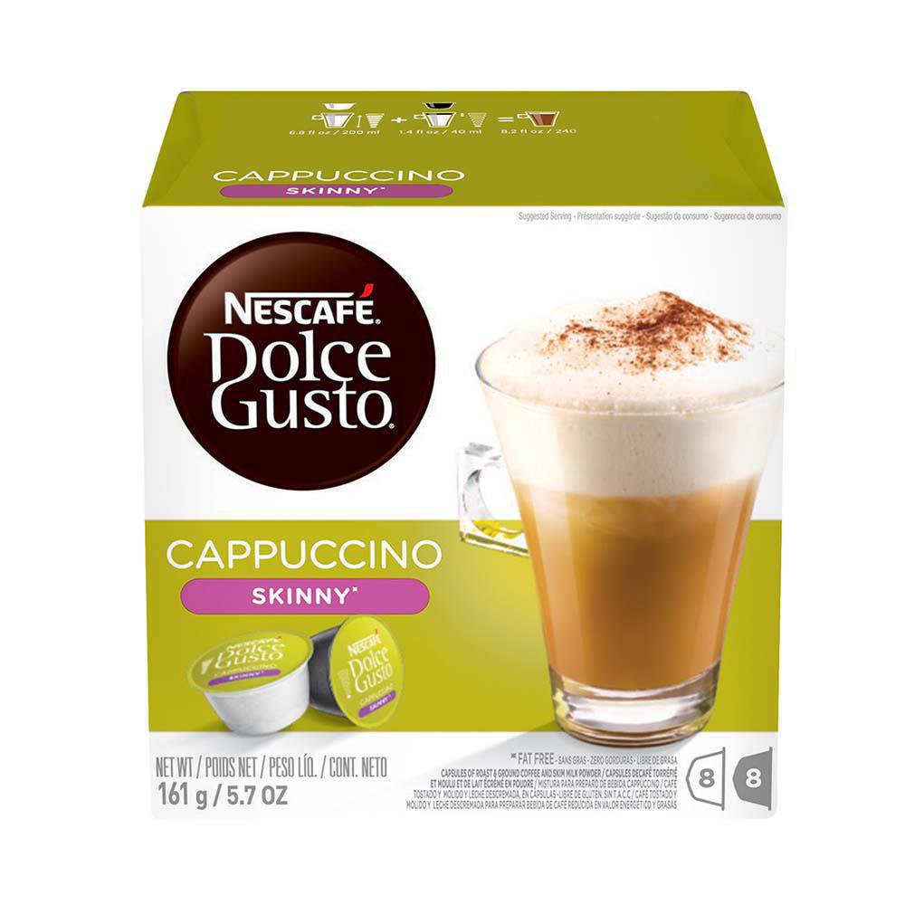 Cápsulas de Café Dolce Gusto Nescafé Sabor Cappuccino Skinny 16 Piezas