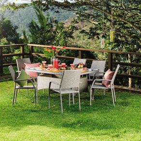 Set de Comedor de Exterior 7 Pzs