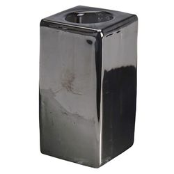 Portavelas Cristal 4x8 Cm Plata