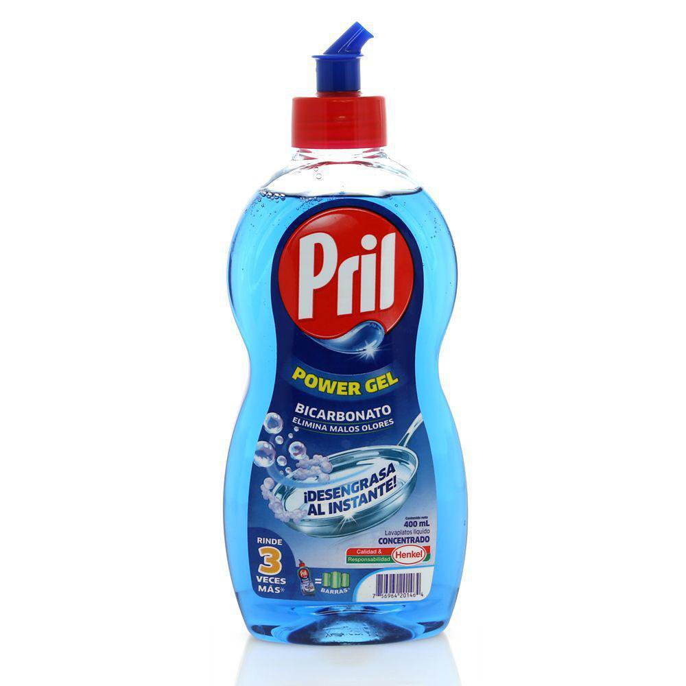 Lavaplatos Líquido 400 ml - Pril Varios Aromas Bicarbonato