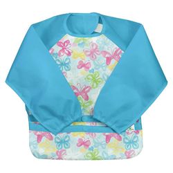Babero Snap & Go Ls Aqua Butterflies 2T- - Green Sprouts
