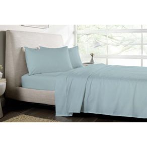 Set De Sábanas Wan Blue 1000 Hilos - Livim Natural Home Varios Tamaños
