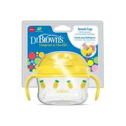 Vasito Para Snacks Con Tapa Y Asas Removibles Amarillo - Dr. Browns