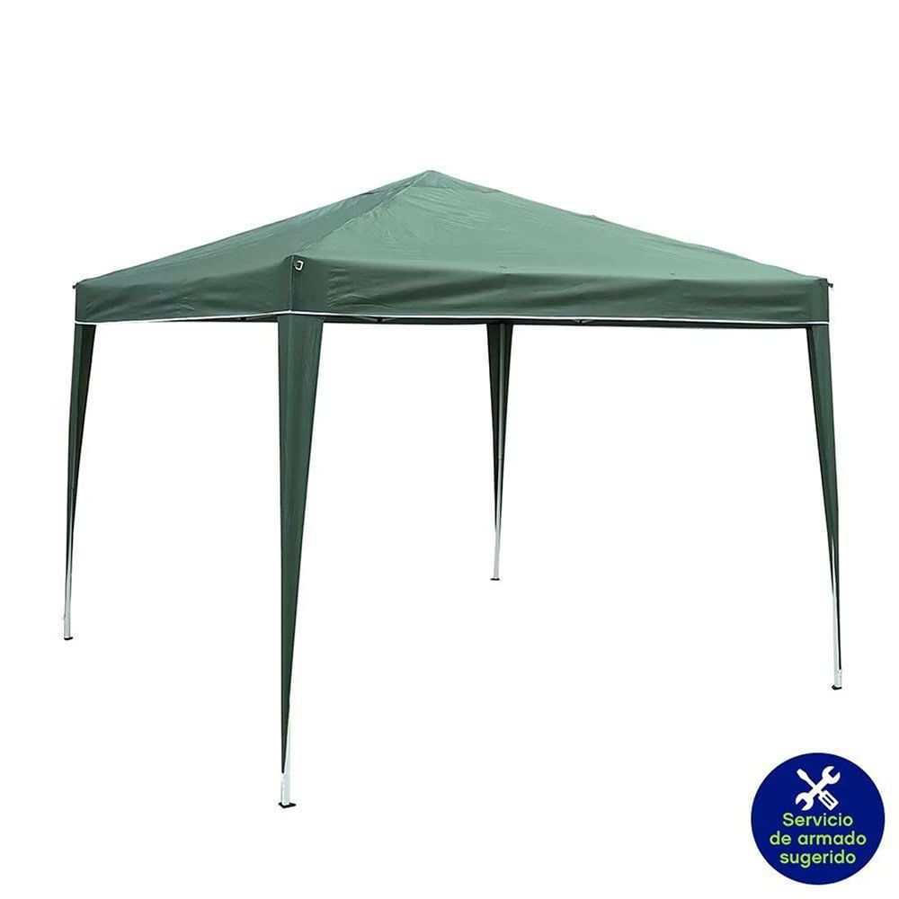 Toldo Plegable 3 x 3 x 2.5 Metros Color Verde