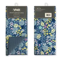 Alfombra Para Secar Platos Flor Azul 50X38 Cm - Viva