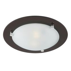 Plafon Madera/Vidrio 34Cm 2Xe27 - Tecnolite