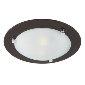 Plafon Madera/Vidrio 34Cm 2Xe27 - Tecnolite