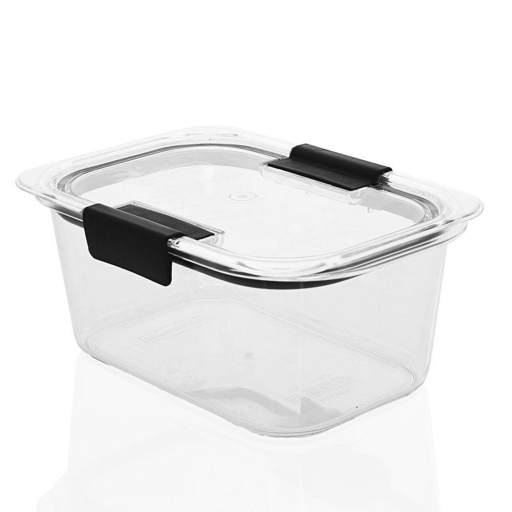 Contenedor Hermético Brilliance de 4.7 Tazas con Clips Laterales Color Negro