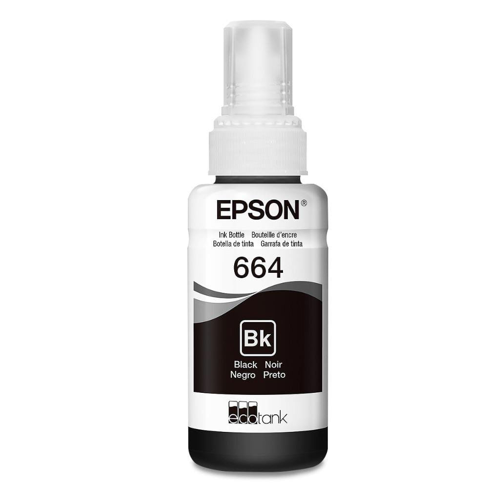 Tinta Epson T664120 Negra de 70 mL para Impresoras EcoTank Compatibles
