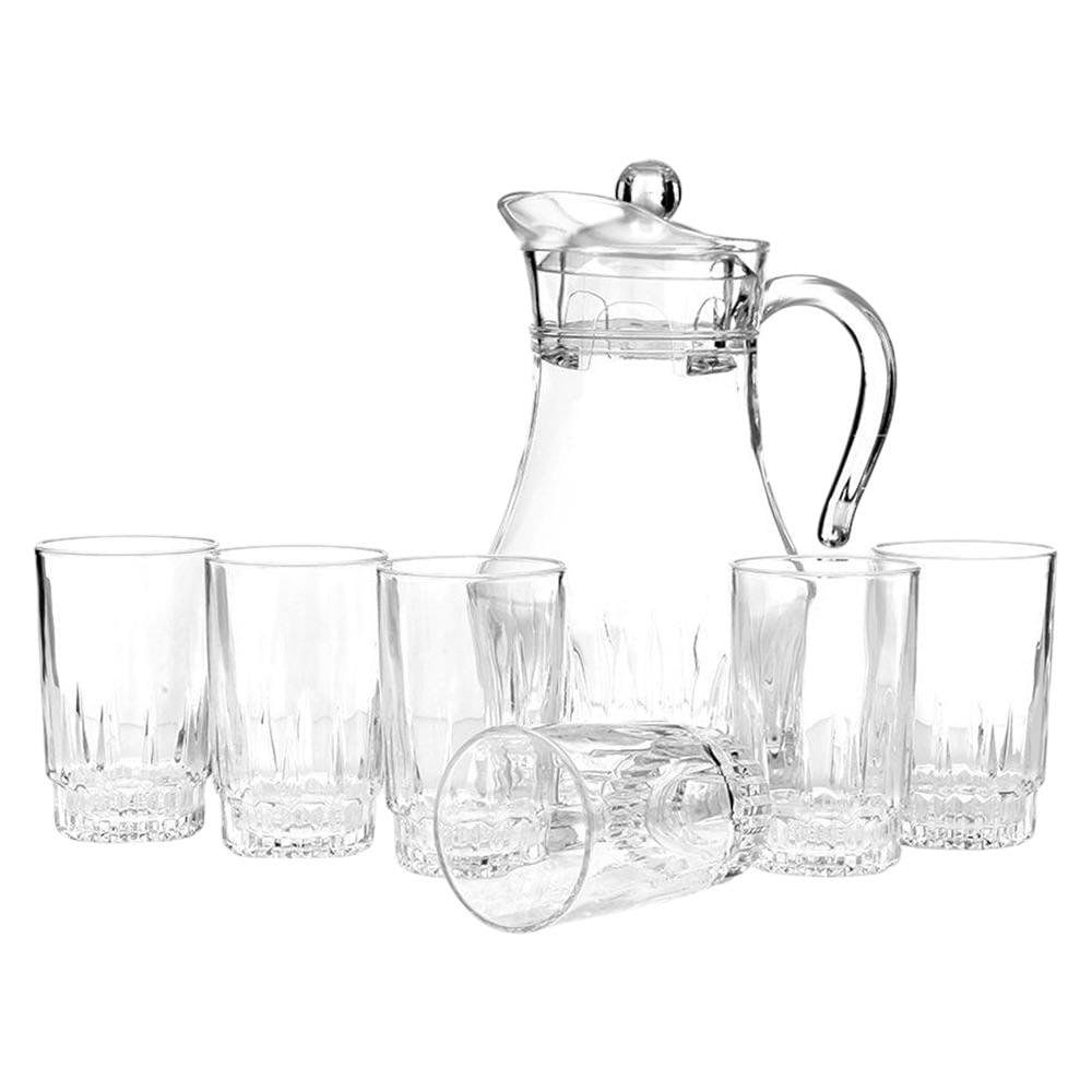 Set de Pichel con 6 Vasos Victoria Color Transparente