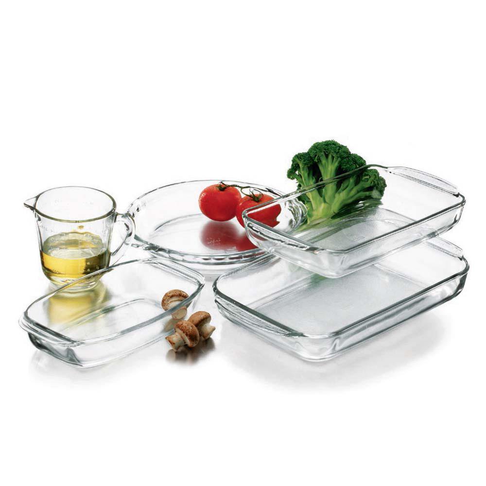 Set de 5 Moldes de Vidrio para Hornear