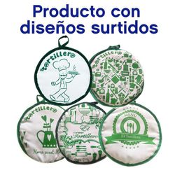 Tortillero 9 Plg Letras Verde