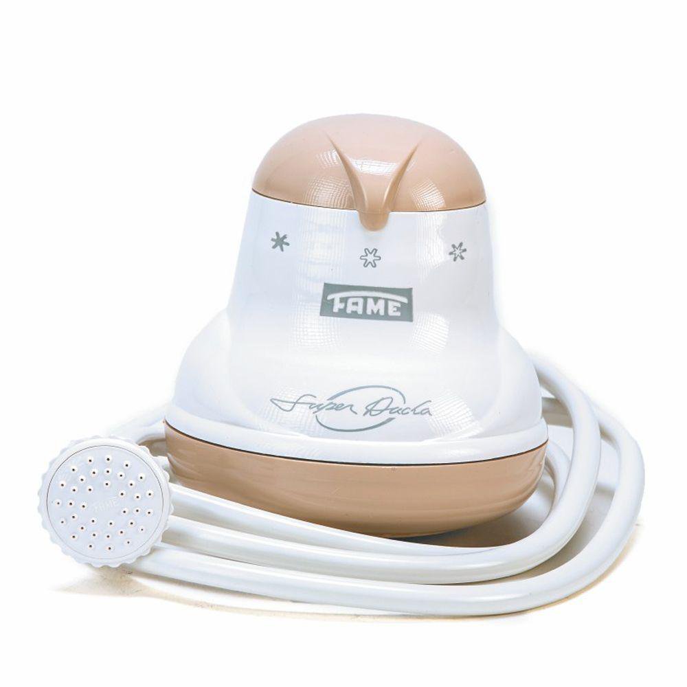 Calentador de Ducha 5.4 kW 4 Temperaturas Gris con Manguera Beige