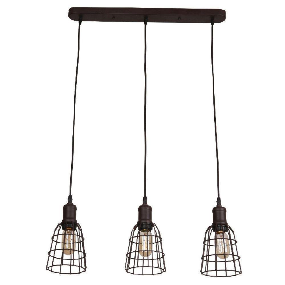 Lámpara de Techo Chocolate 3 Luces 60 W