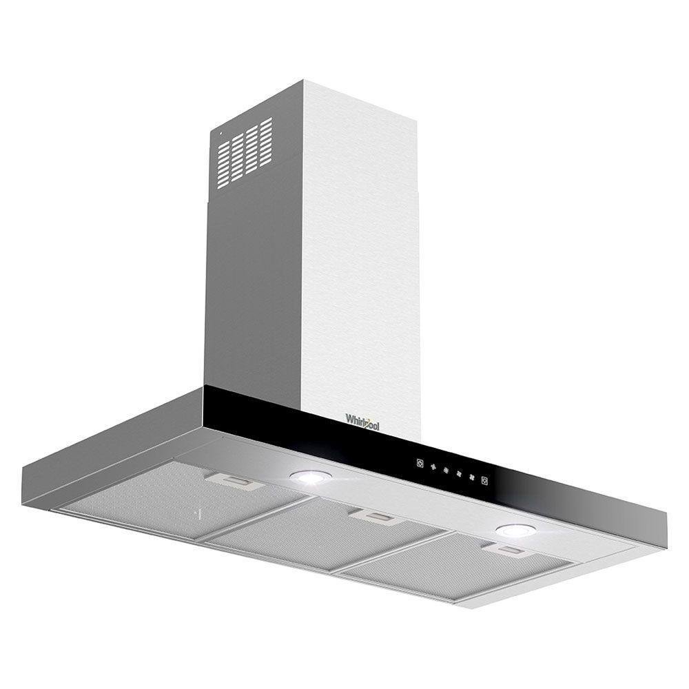 Campana De Pared Plateada y Negra 90 Cm - Whirlpool
