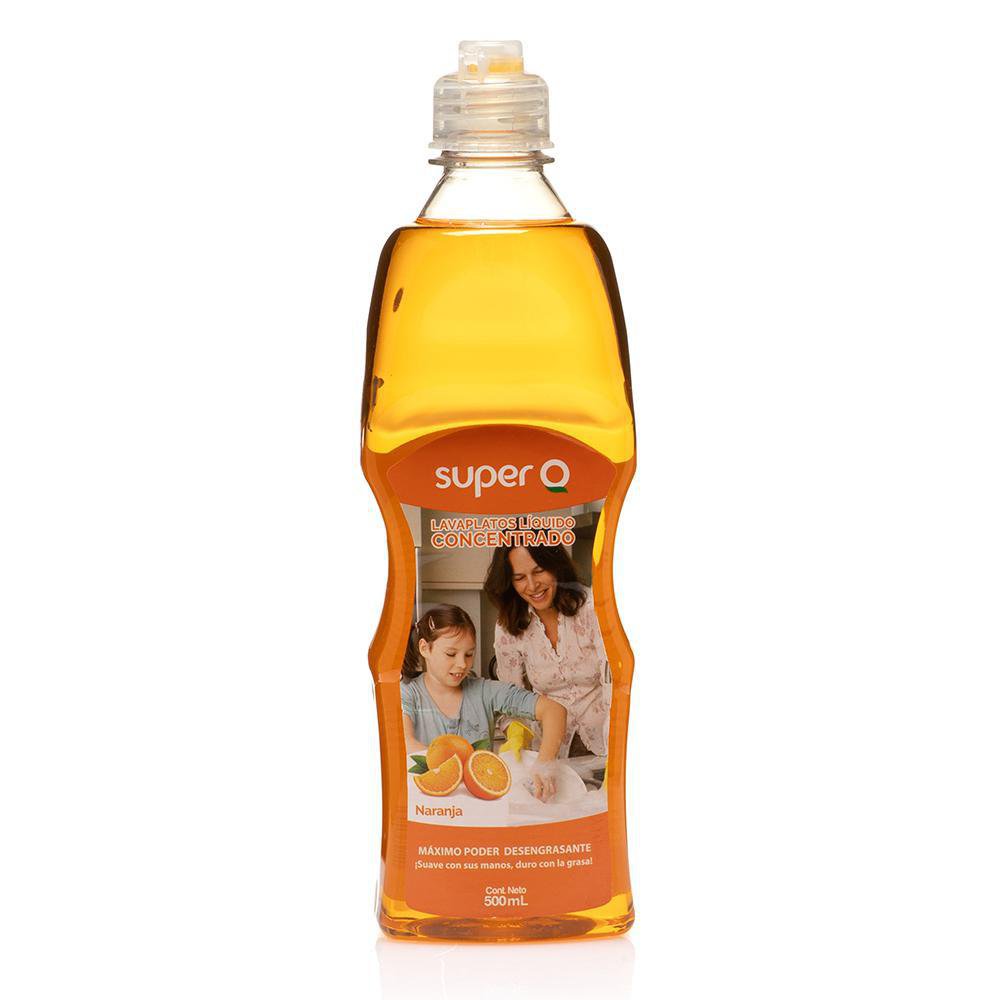 Jabón Lavaplatos Líquido Concentrado 500 Ml con Aroma Naranja