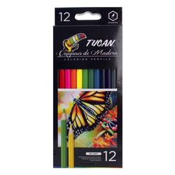 Crayón De Madera Alta Calidad 12 Colores - Tucan