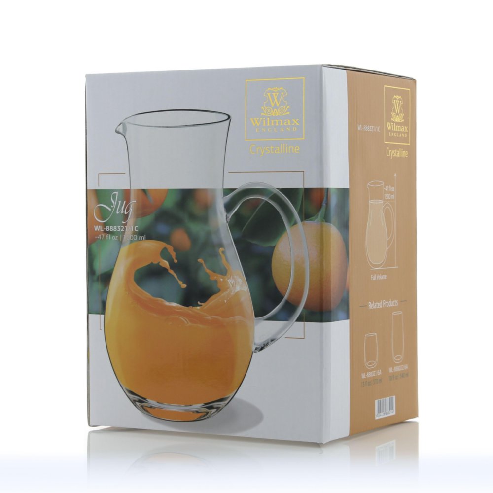Jarra de Vidrio de 1.5 L para Jugo Color Transparente