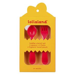 Set De Cubiertos 2 Pack Rojo - Lollaland Llc